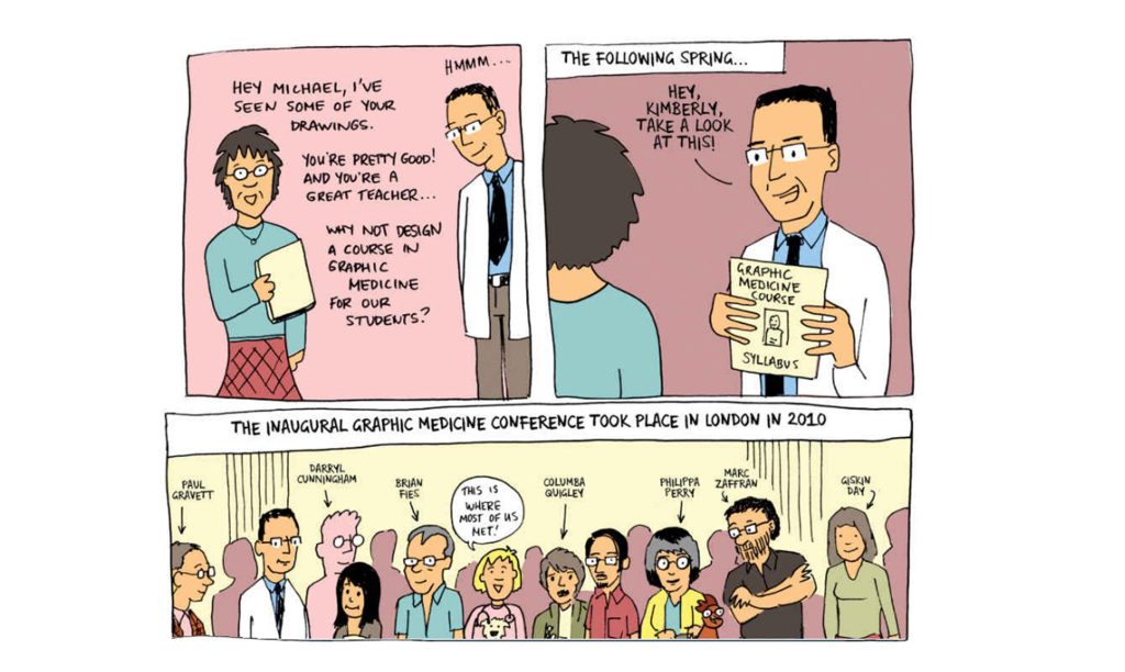 Immagini tratte dall’anteprima di lancio del Graphic medicine manifesto (Pennsylvania State Univ Pr)