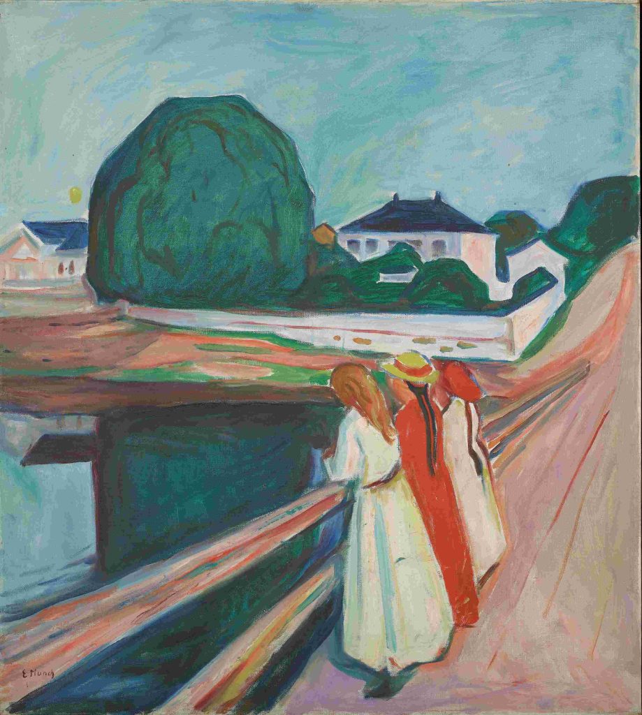 Edvard Munch, Le ragazze sul ponte, 1927
Olio su tela, 100,5x90 cm (Foto Halvor Bjørngård©Munchmuseet)
