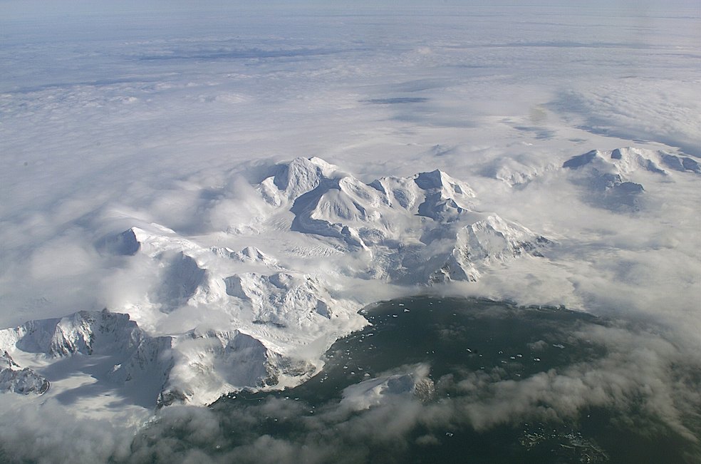 Vista aerea dell’area interessata della Penisola antartica (NASA)