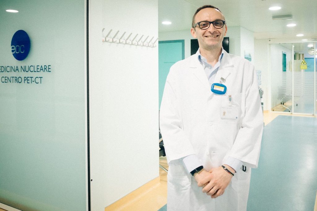 L’endocrinologo capoclinica di Medicina Nucleare dell’Eoc dottor Pierpaolo Trimboli (Vincenzo Cammarata)