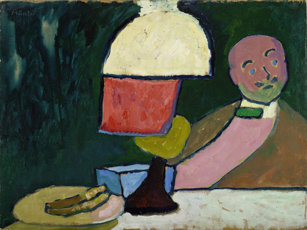 Gabriele Münter
Zuhören (Bildnis Jawlensky), 1909
Öl auf Pappe
49,8 x 66,4 cm
Städtische Galerie im Lenbachhaus und Kunstbau München, Gabriele Münter Stiftung 1957
© 2021, ProLitteris, Zürich