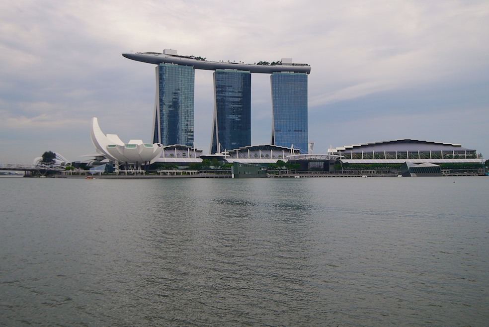 Il complesso di Marina Sands, sulla sinistra l’Art Science Museum