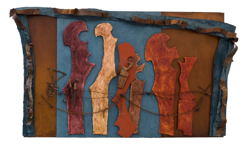 Pierre Casè Sotoportego del Remer (2008-2009), tecnica mista su tela e metallo, collezione privata, Maggia (Carlo Pedroli, Chiasso)
