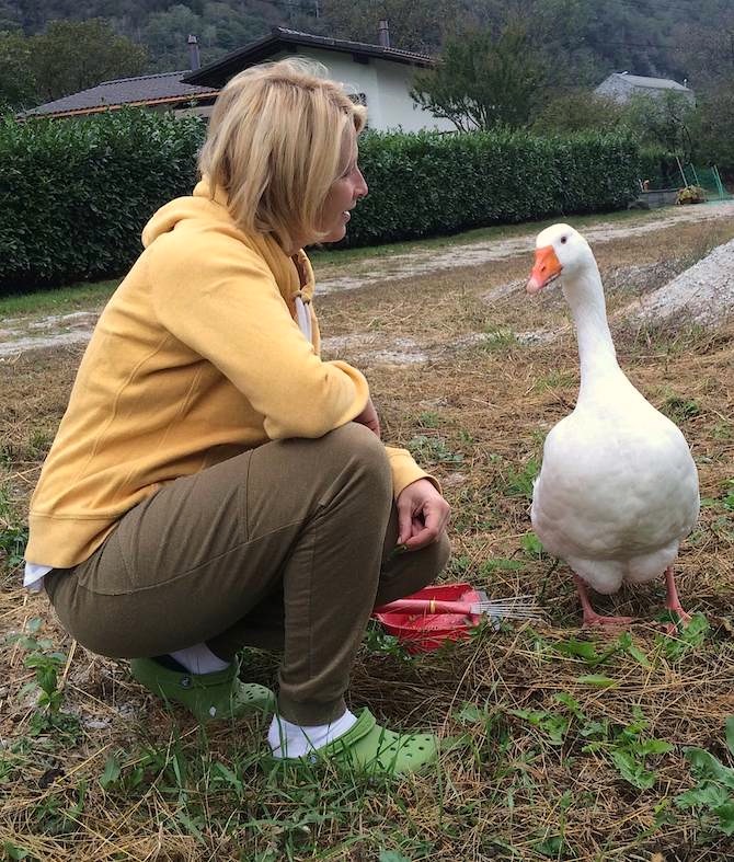 Manuela Vanetti e l’oca Orlando