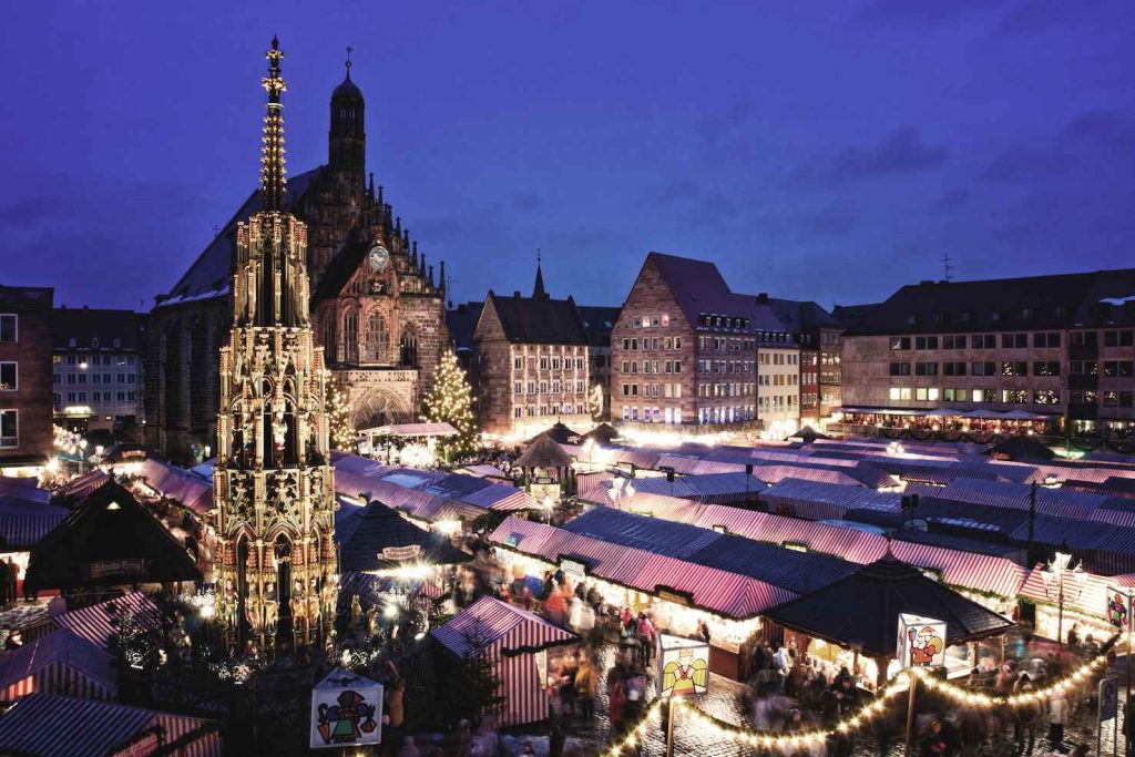 Panoramica sul mercatino di Norimberga