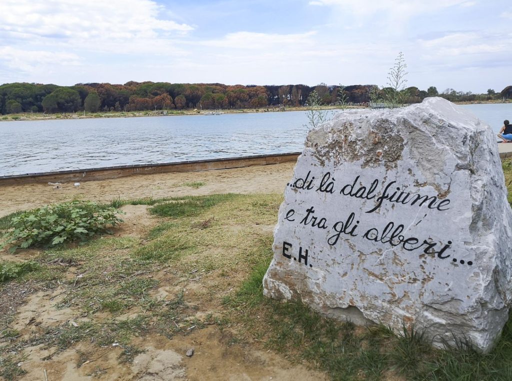Il Tagliamento visto dalla riva friulana nel territorio di Lignano