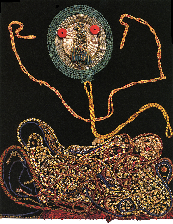 Louise Marie Therese Victoire de France Princesse, 1975 collage su tavola
(Archivio Enrico Baj, Vergiate). 