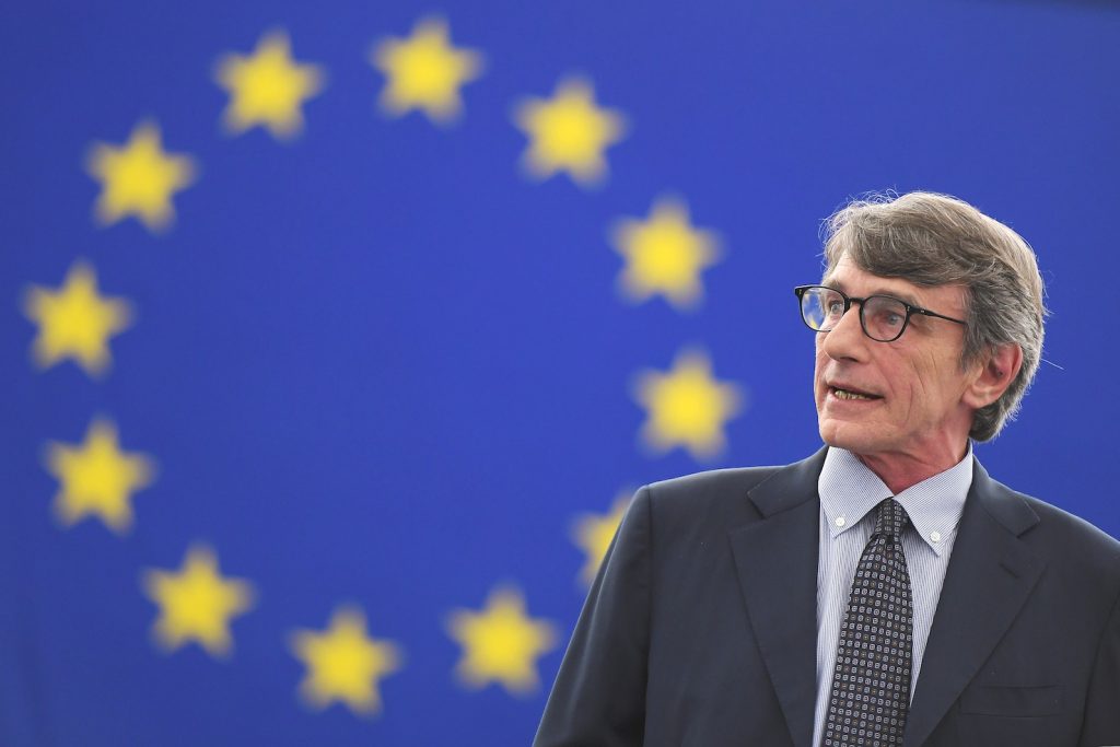 David Sassoli presidente del Parlamento europeo (AFP)