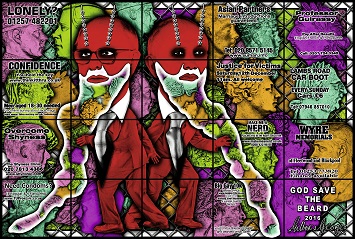 Gilbert&George, God Save The Beard, 2016 (© Gilbert&George – Courtesy Galerie Thaddaeus Ropac, London, Paris, Salzburg)