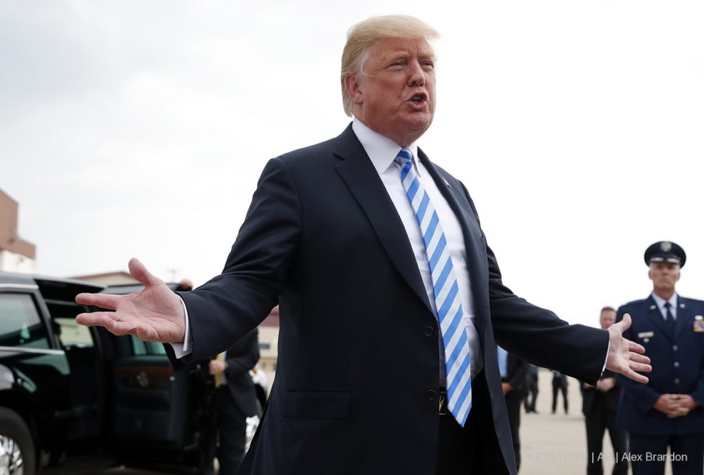 Il presidente americano Trump rischia l'impeachment (Keystone)