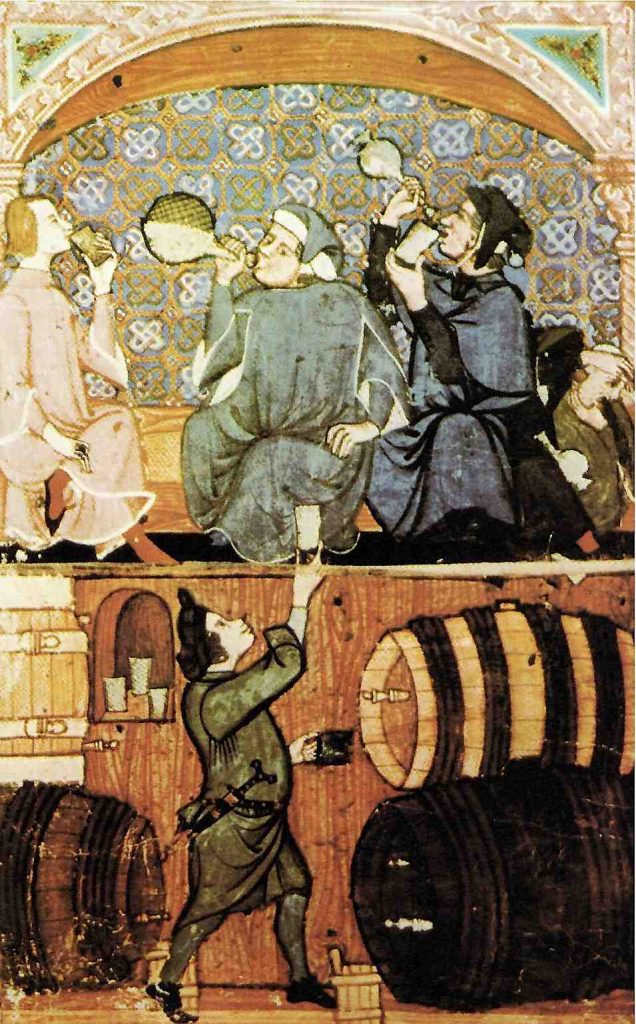 (Miniatura tratta dal libro: Il vino nella storia, Editoriale Domus)