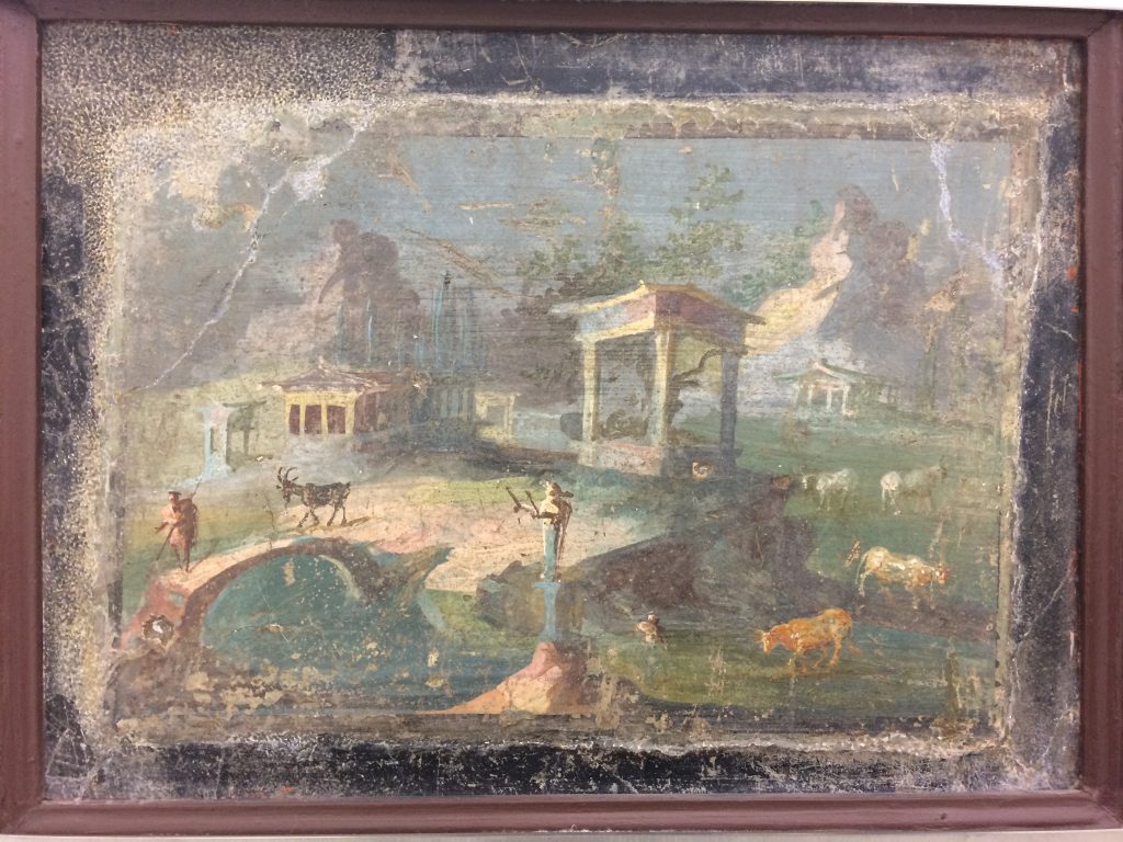 Frammento di intonaco dipinto da Ercolano, I sec. d.C. (U. Wolf)