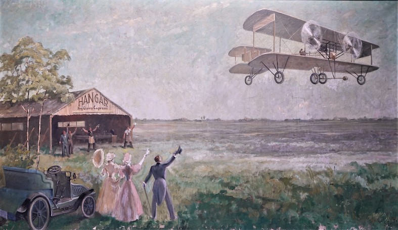 Daniele Fontana, "Il primo volo del Ca. 1 a Malpensa", 1930ca., Volandia