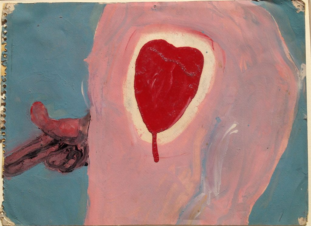 Jack Kerouac, <i>Sacred Heart</i>, olio su carta