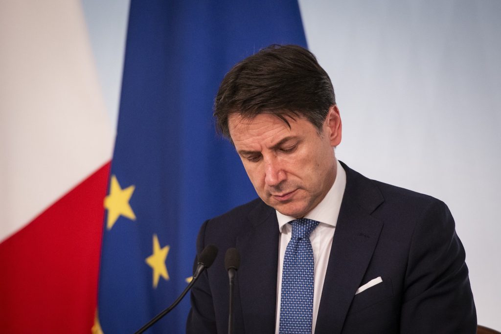 Il presidente del Consiglio Giuseppe Conte (AFP)