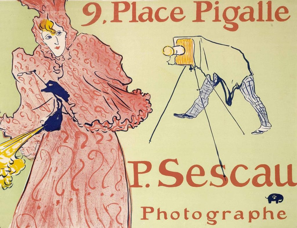 Henri de Toulouse-Lautrec, «Le photographe Sescau», 1894, litografia, manifesto, collezione privata
