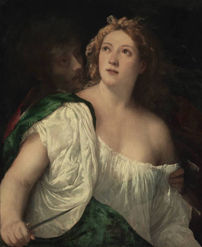 6. TIZIANO 
Lucrezia e suo marito, 1515 circa  
Olio su legno di pioppo, 82x68 cm
Vienna, Kunsthistorisches Museum