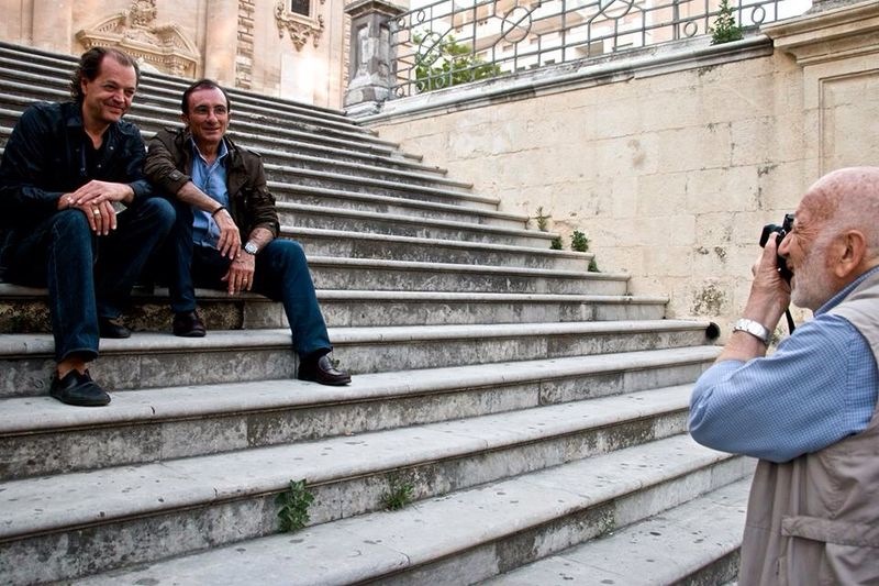 Marco D’Anna e Marco Steiner fotografati da Gianni Berengo Gardin a Venezia.