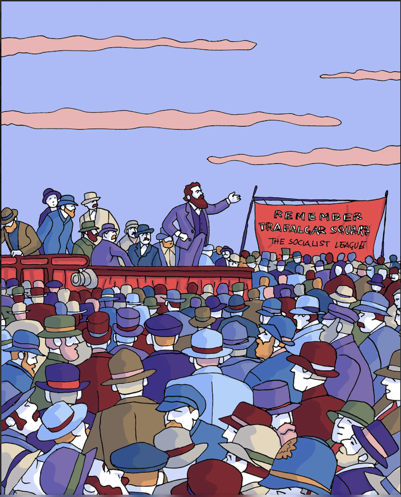 Qui rappresentati sono i moti socialisti di Trafalgar Square del 13 novembre 1887