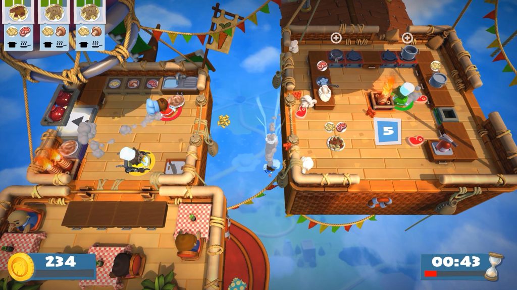 Si cucina anche su piattaforme volanti (© Ghost Town Games / Team17)