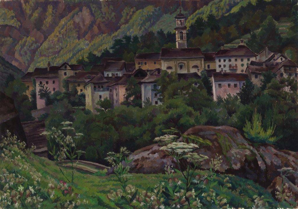Robert Gallay, <i>Prato</i>, s.a., olio su tavola (Fondo Gallay)