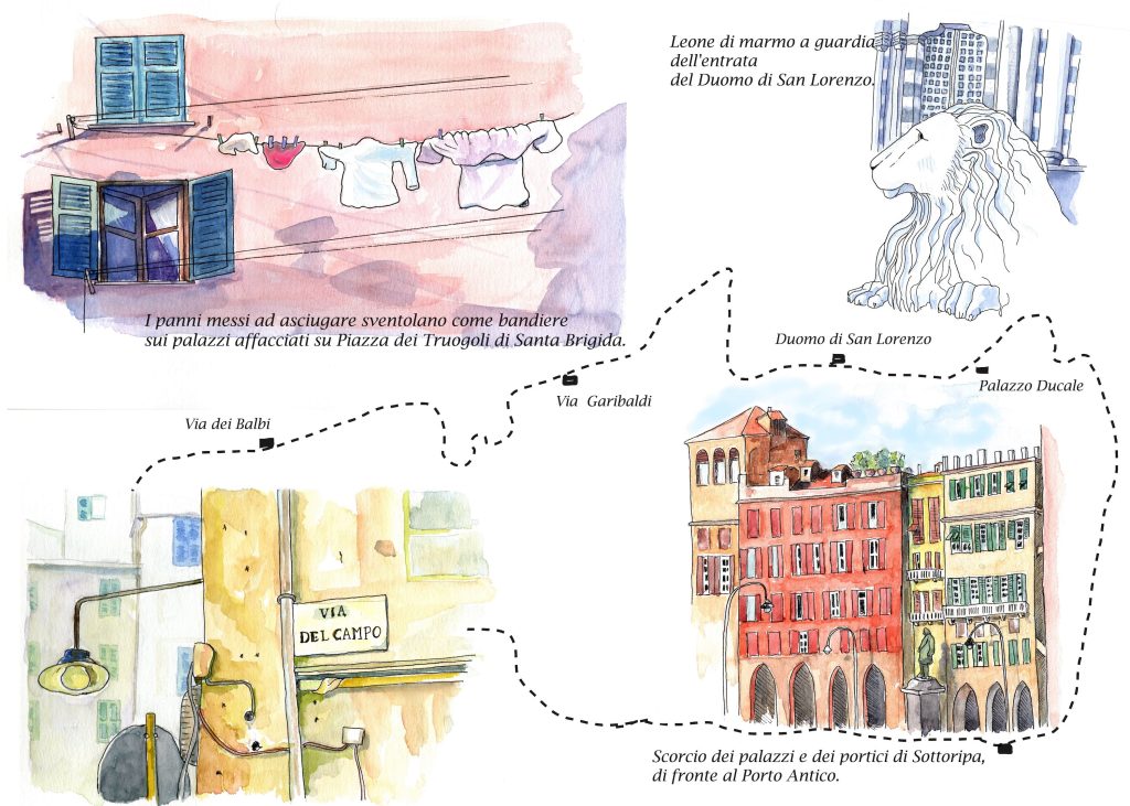 Un possibile itinerario (illustrazione e foto di Romano Venziani)