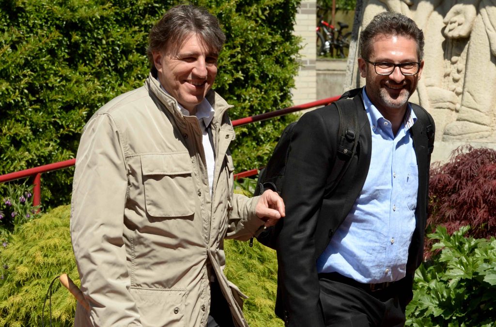 Manuele Bertoli e Emanuele Berger, direttore della Divisione della scuola (CdT)