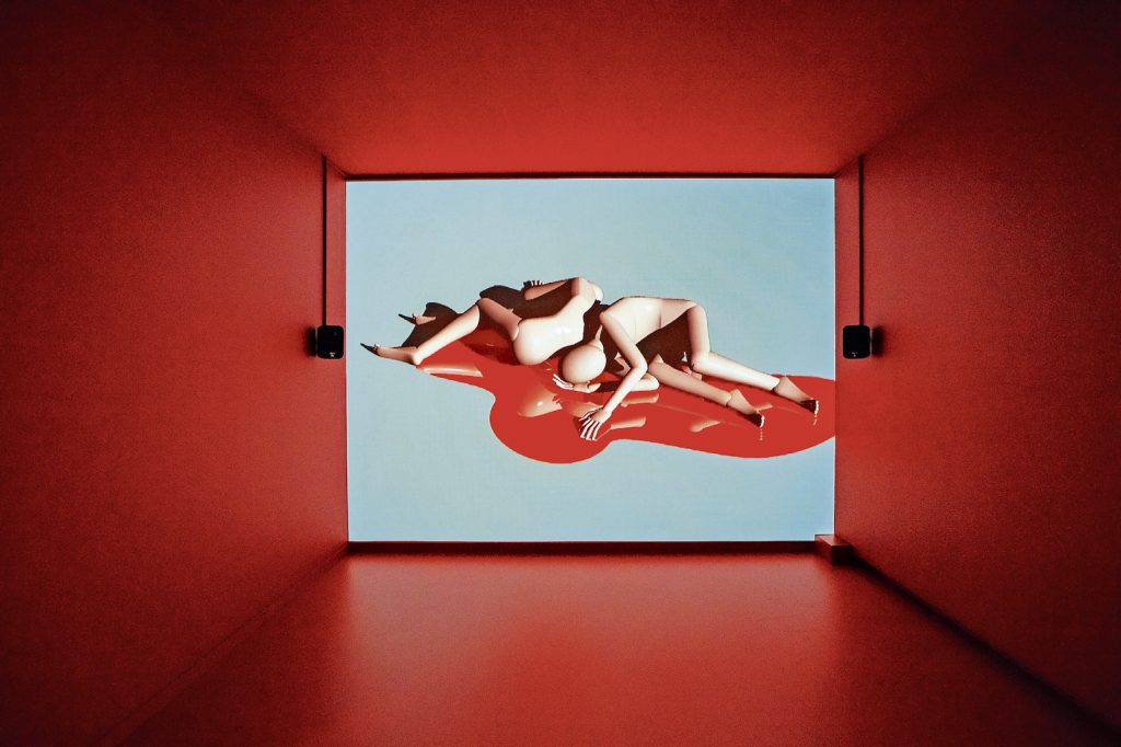  Die umgekehrte Rüstung, 2002. Yves Netzhammer & Bjørn Melhus, Kunsthaus Zürich (© Franca Candrian, Kunsthaus Zürich)