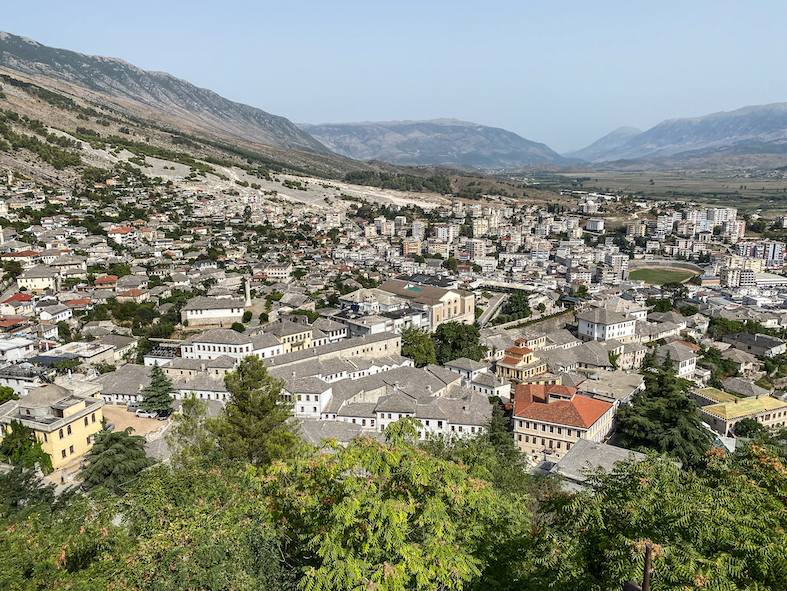 Vista dall’alto di Gjirokastra