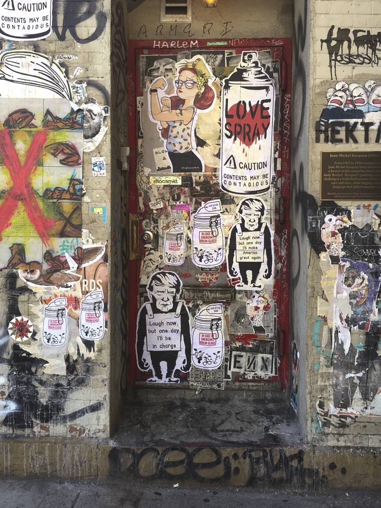 
Graffiti Newyorkesi contro Trump durante le elezioni
