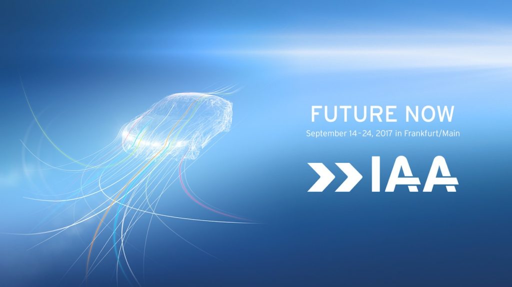 Pubblicità dell'Internationale Automobil-Ausstellung che torna a Francoforte dal 14 al 24 settembre
