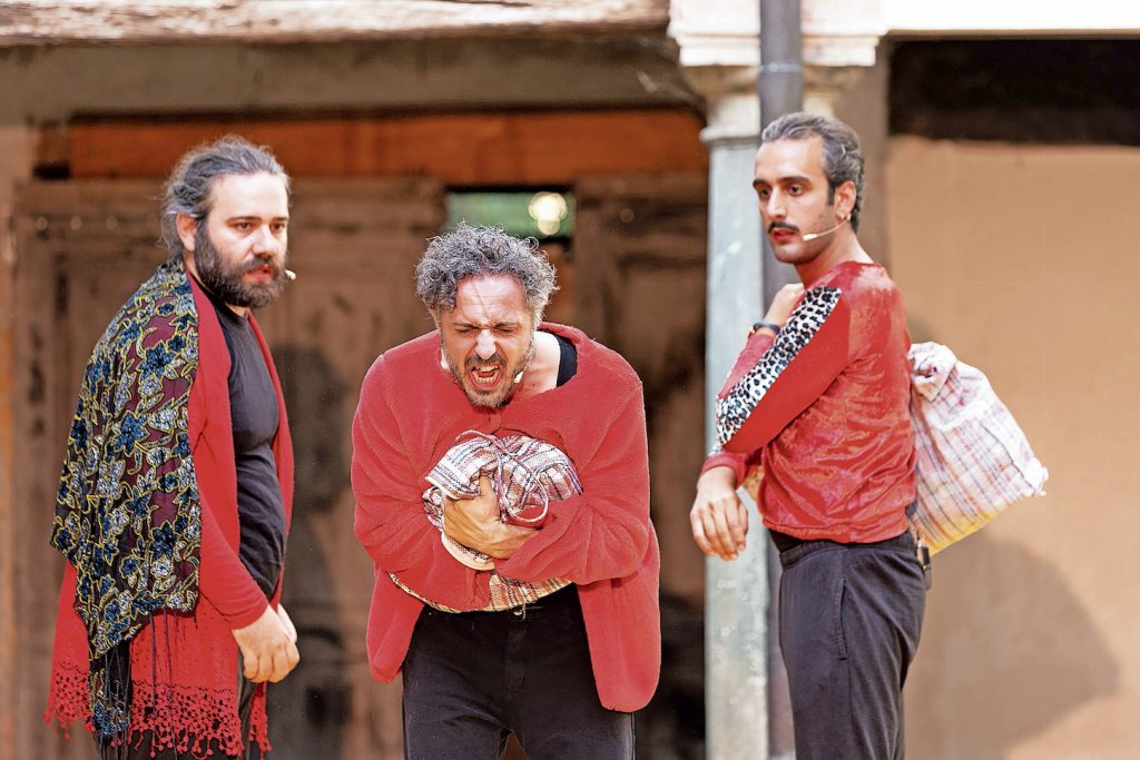 Gli attori de Il colloquio Renato Bisogni, Mario Cangiano, Marco Montecatino (Foto Simone Mengani)