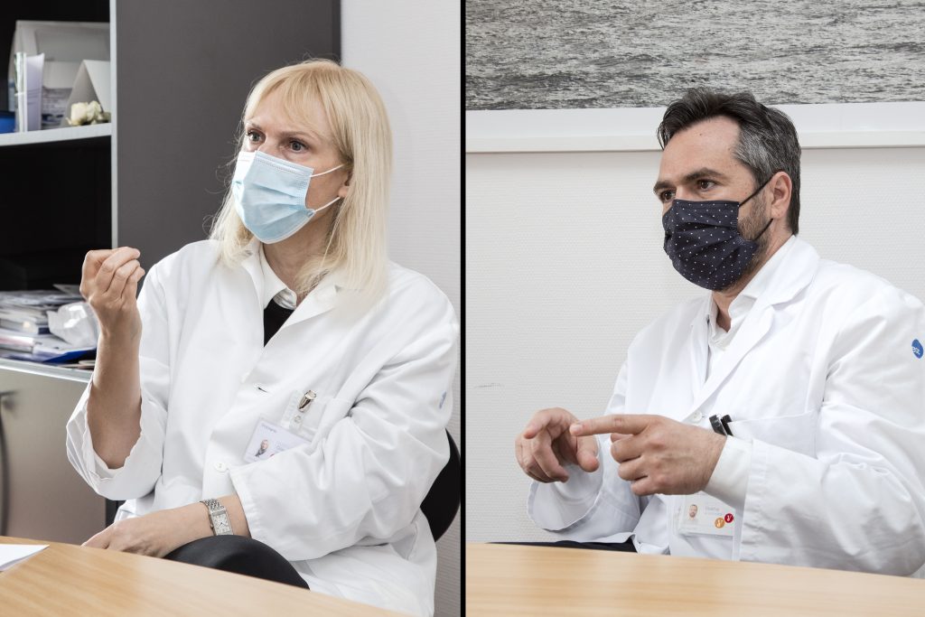 Silke Gillessen, direttore medico e scientifico dello IOSI e Anastasios Stathis, responsabile medico della Ricerca IOSI (Stefano Spinelli)