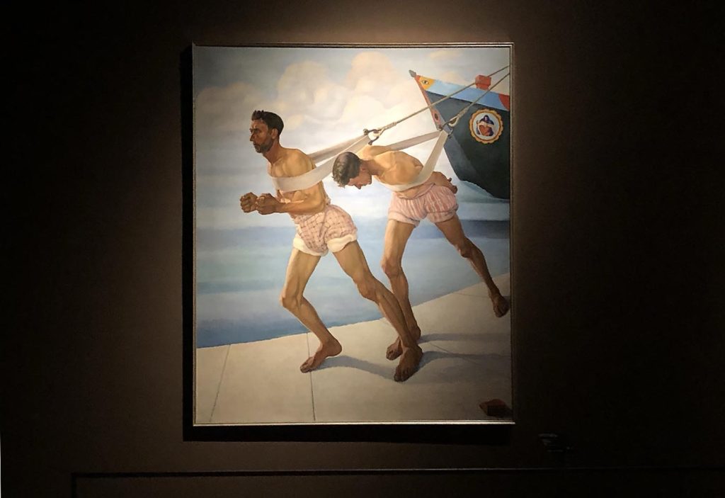 L’alzana, 1926, olio su tela di Cagnaccio di San Pietro (Collezione Fondazione di Venezia) (Ma.Ma.)