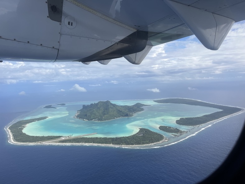 Maupiti vista dall'aereo