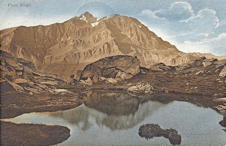 Pizzo Scopi, fotografia di Samuel Abraham Schnegg, collezione di Giuseppe Gianella.