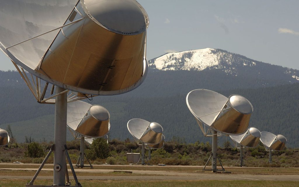 L’Allen Telescope Array è un radiotelescopio multiplo interferometrico (Seth Shostak/SETI Institute)
