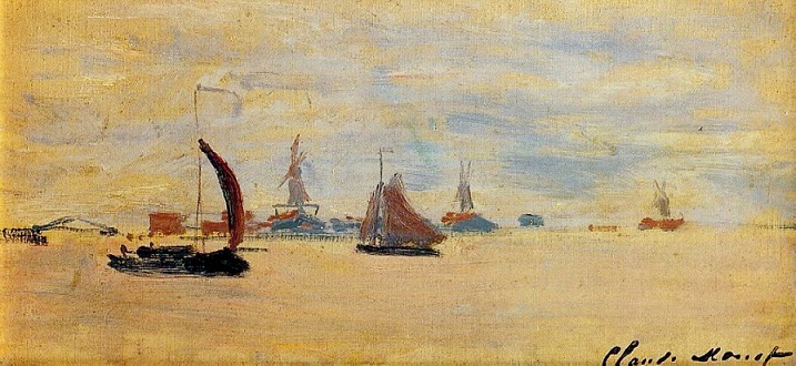 Monet, Veduta della Voorzaan, 1871, Olio su tela, Mus. Marmottan Monet, lascito R. Hauser, 1990 (© Musée Marmottan Monet, Acad. des beaux-arts, Paris)