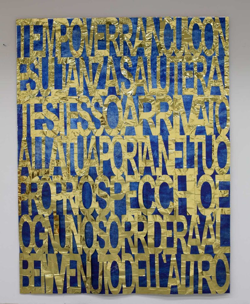 Mariapia Borgnini
Amore dopo amore, 2016; Ritagli lato oro 
(Collezione dell’artista)
