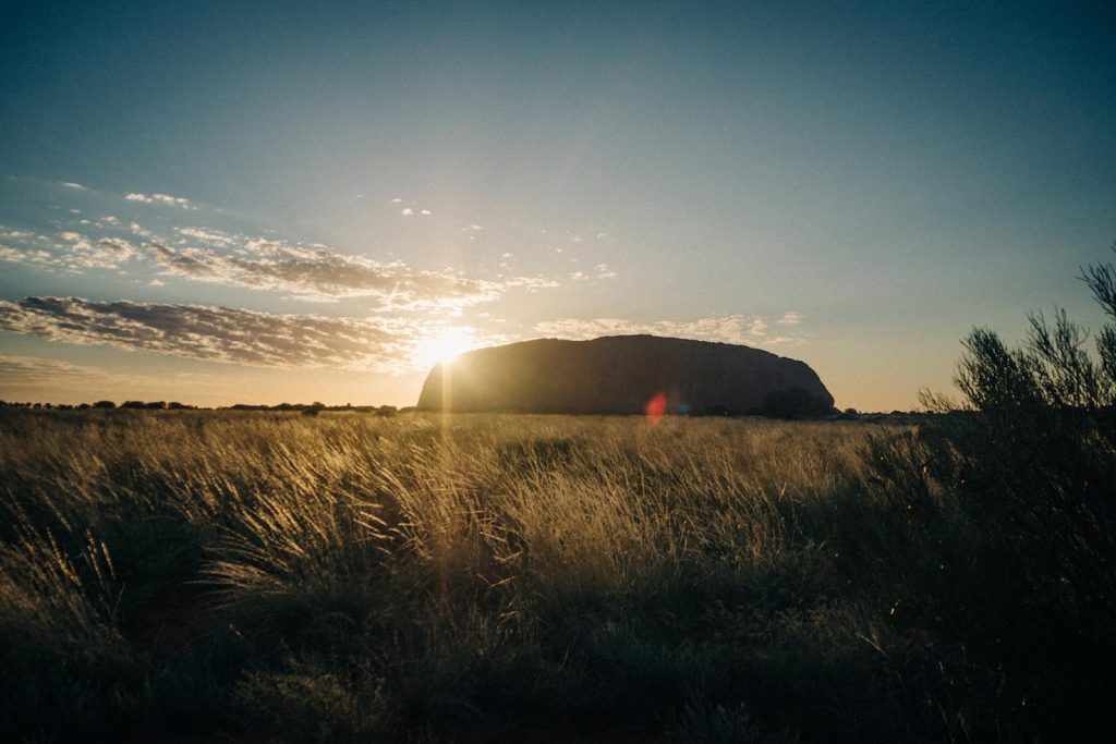 Tramonto su Uluru, il monolite sacro