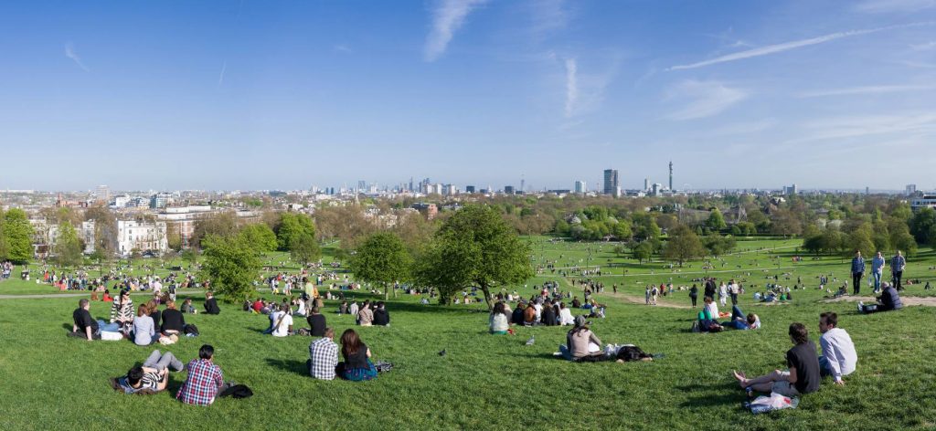 La vista dalla cima di Primrose Hill verso il centro di Londra (Diliff)