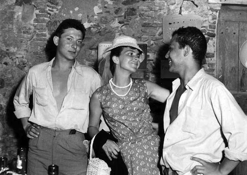 Raffaella Columberg con Piero Manzoni e Angelo Verga