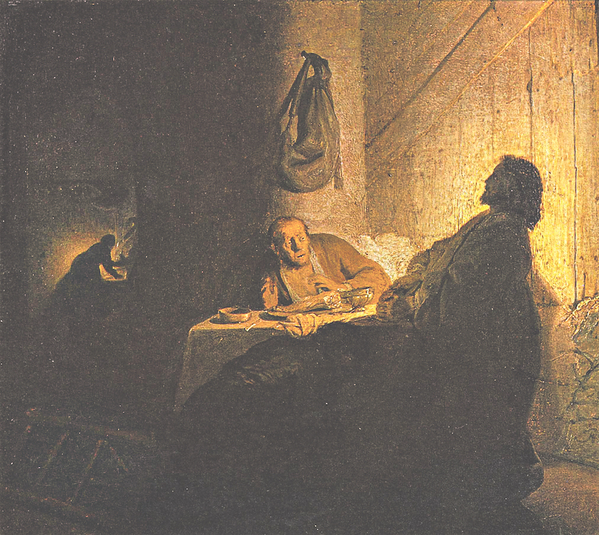 La Cena in Emmaus di Rembrandt (Wikipedia)