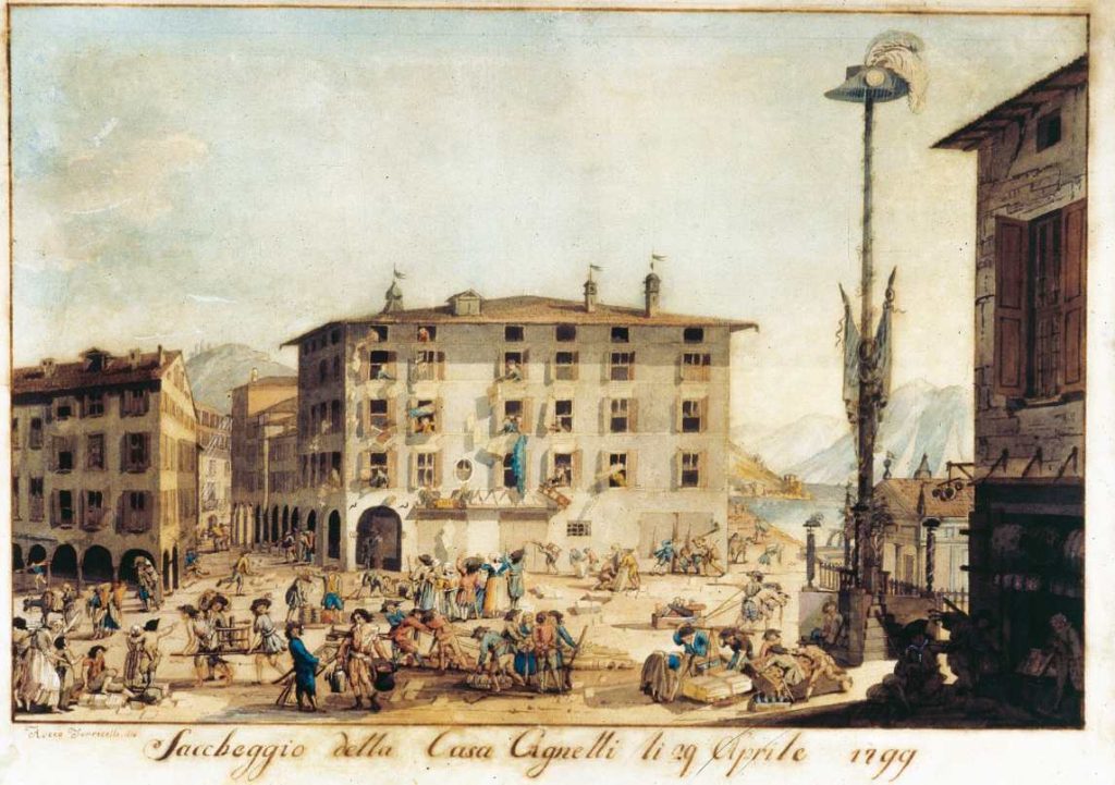 Saccheggio della casa Agnelli, 1799 (Archivio storico della Città di Lugano)