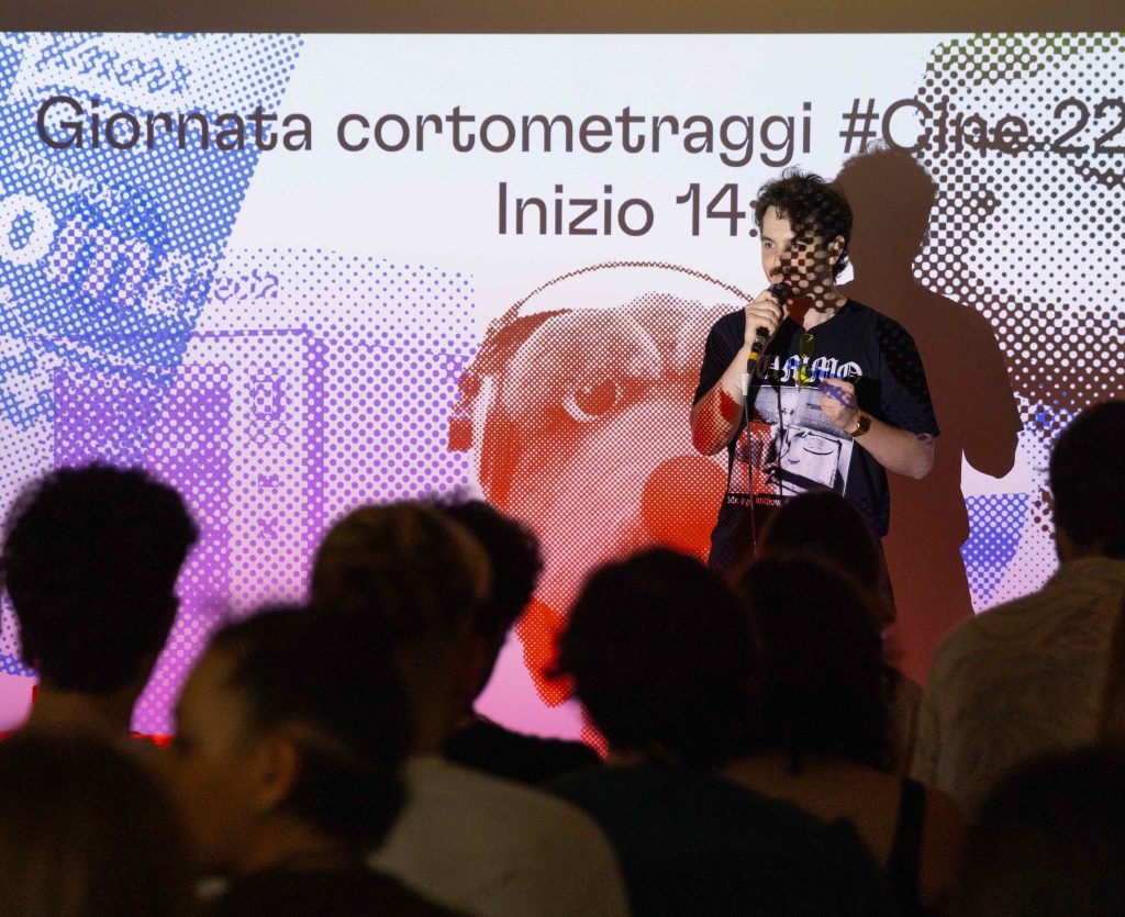 Alan Koprivec alla giornata del cortometraggio organizzata allo Spazio L'Ove di Lugano