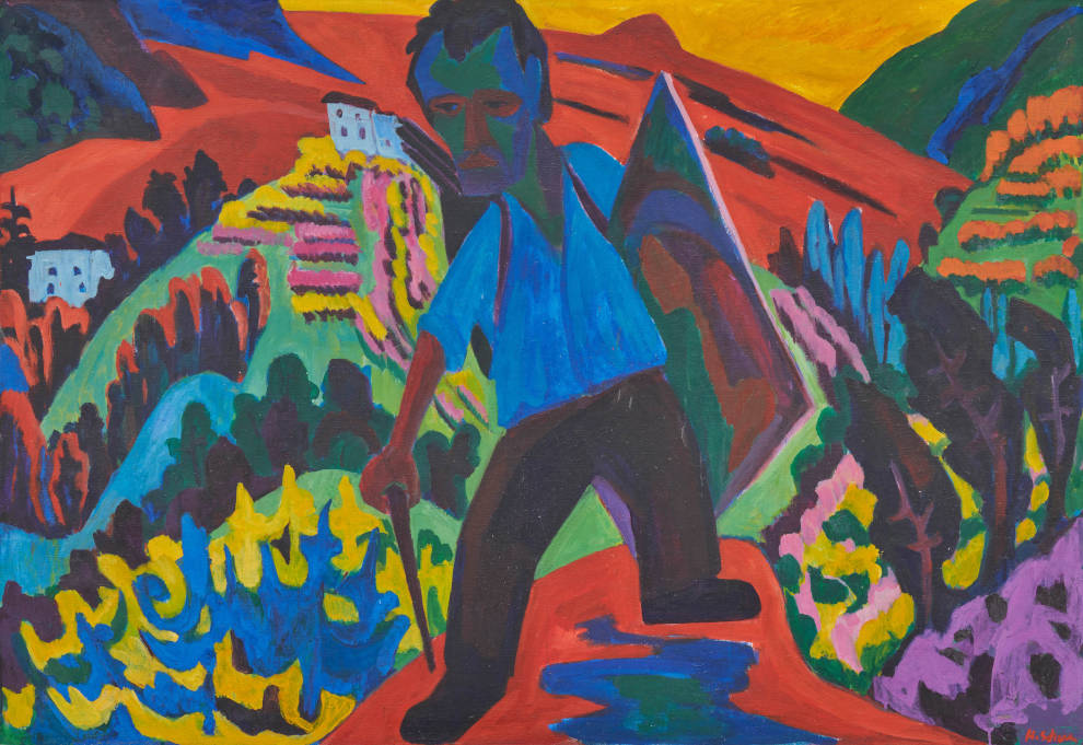 Hermann Scherer, Il pittore, 1925, olio su tela. Collezione privata