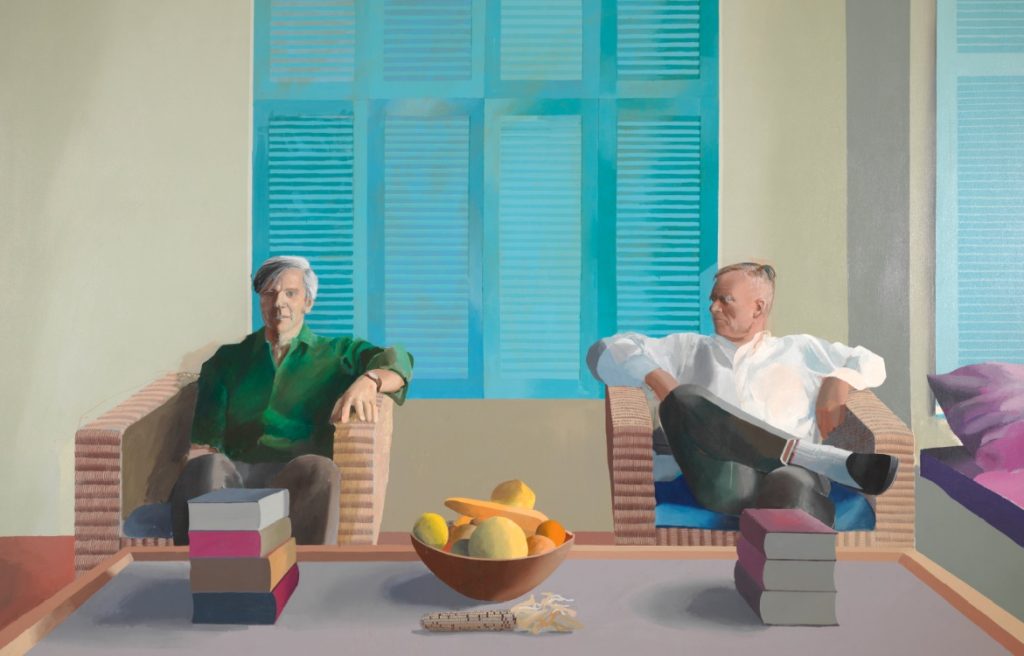 Christopher Isherwood and Don Bachardy, 1968 (© David Hockney)