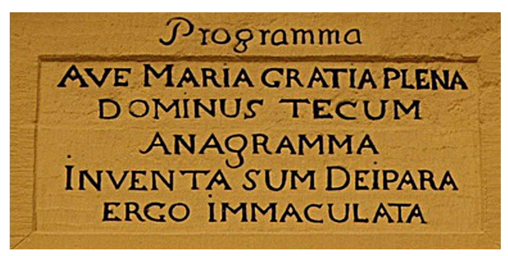 Anagramma latino sopra il portale della Chiesa del Ginnasio, Meppen (Wikipedia)