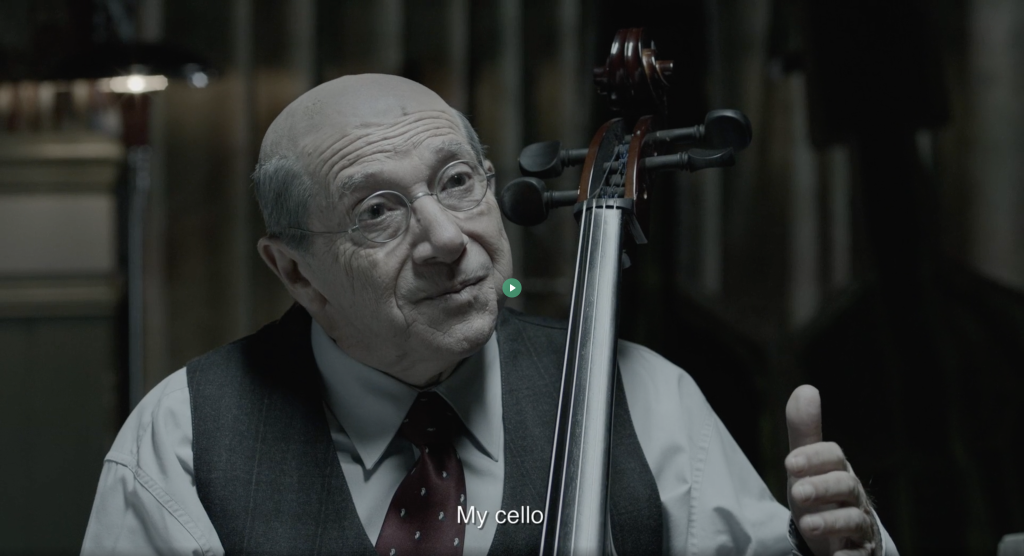 Pau Casals in un’immagine del docu-film <i>La forza del silenzio</i> (Netflix)