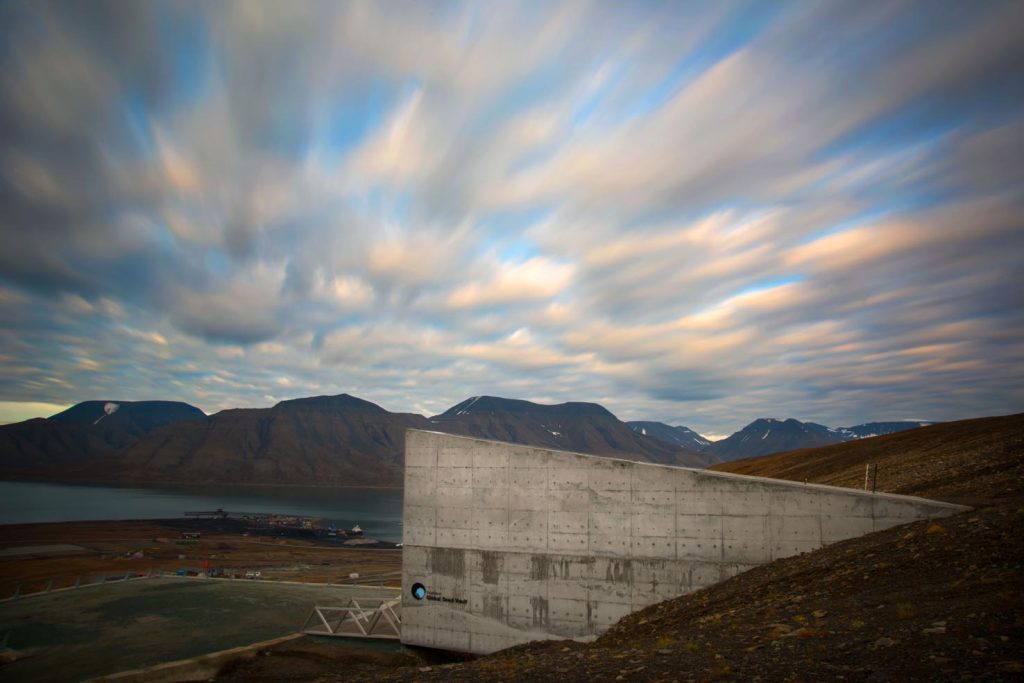 Svalbard Global Seed Vault, la Banca mondiale dei semi sull'isola Spitsbergen, Arcipelago Svalbard, Norvegia